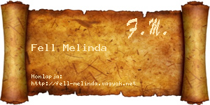 Fell Melinda névjegykártya